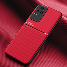 Ultra-thin Silicone Gel Soft Case Cover with Magnetic for Xiaomi Poco F4 5G Red