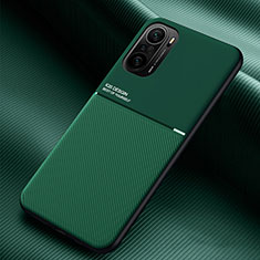 Ultra-thin Silicone Gel Soft Case Cover with Magnetic for Xiaomi Redmi K40 5G Green