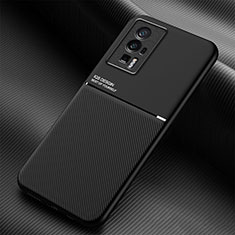 Ultra-thin Silicone Gel Soft Case Cover with Magnetic for Xiaomi Redmi K60 5G Black