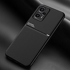 Ultra-thin Silicone Gel Soft Case Cover with Magnetic for Xiaomi Redmi Note 12 Turbo 5G Black