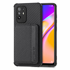 Ultra-thin Silicone Gel Soft Case Cover with Magnetic S01D for Oppo A95 5G Black
