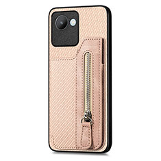 Ultra-thin Silicone Gel Soft Case Cover with Magnetic S01D for Realme C30 Gold