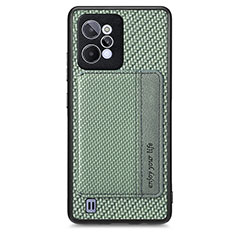 Ultra-thin Silicone Gel Soft Case Cover with Magnetic S01D for Realme C31 Green