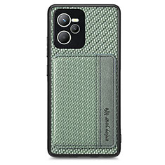 Ultra-thin Silicone Gel Soft Case Cover with Magnetic S01D for Realme C35 Green