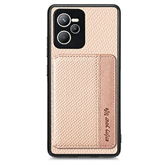 Ultra-thin Silicone Gel Soft Case Cover with Magnetic S01D for Realme Narzo 50A Prime Gold