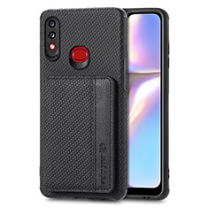 Ultra-thin Silicone Gel Soft Case Cover with Magnetic S01D for Samsung Galaxy A10s Black