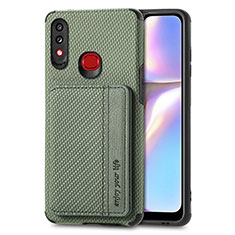 Ultra-thin Silicone Gel Soft Case Cover with Magnetic S01D for Samsung Galaxy A10s Green