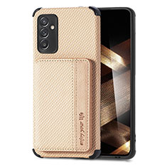 Ultra-thin Silicone Gel Soft Case Cover with Magnetic S01D for Samsung Galaxy A15 5G Gold