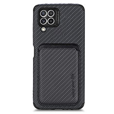 Ultra-thin Silicone Gel Soft Case Cover with Magnetic S01D for Samsung Galaxy A22 4G Black