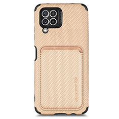 Ultra-thin Silicone Gel Soft Case Cover with Magnetic S01D for Samsung Galaxy A22 4G Gold