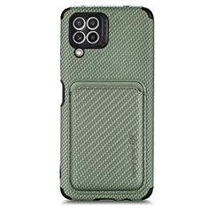 Ultra-thin Silicone Gel Soft Case Cover with Magnetic S01D for Samsung Galaxy A22 4G Green