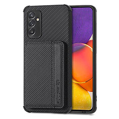 Ultra-thin Silicone Gel Soft Case Cover with Magnetic S01D for Samsung Galaxy A24 4G Black