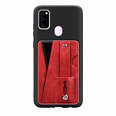 Ultra-thin Silicone Gel Soft Case Cover with Magnetic S01D for Samsung Galaxy M30s Red