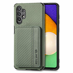 Ultra-thin Silicone Gel Soft Case Cover with Magnetic S01D for Samsung Galaxy M32 5G Green