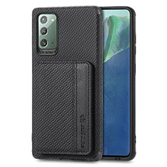 Ultra-thin Silicone Gel Soft Case Cover with Magnetic S01D for Samsung Galaxy Note 20 5G Black