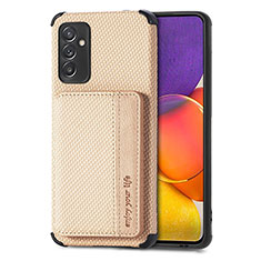 Ultra-thin Silicone Gel Soft Case Cover with Magnetic S01D for Samsung Galaxy S23 FE 5G Gold