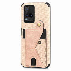 Ultra-thin Silicone Gel Soft Case Cover with Magnetic S01D for Vivo Y21 Gold