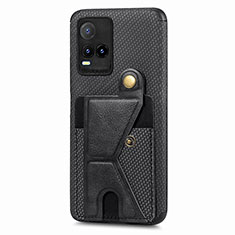 Ultra-thin Silicone Gel Soft Case Cover with Magnetic S01D for Vivo Y21G Black