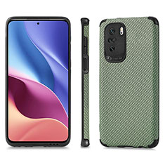 Ultra-thin Silicone Gel Soft Case Cover with Magnetic S01D for Xiaomi Poco F3 5G Green