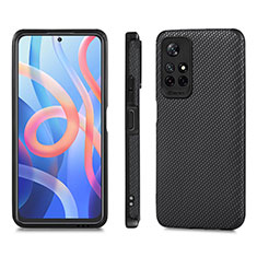 Ultra-thin Silicone Gel Soft Case Cover with Magnetic S01D for Xiaomi Poco M4 Pro 5G Black