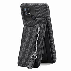 Ultra-thin Silicone Gel Soft Case Cover with Magnetic S01D for Xiaomi Redmi 10 India Black