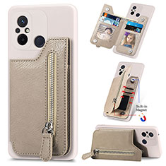 Ultra-thin Silicone Gel Soft Case Cover with Magnetic S01D for Xiaomi Redmi 11A 4G Khaki