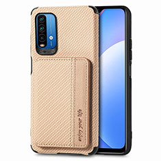 Ultra-thin Silicone Gel Soft Case Cover with Magnetic S01D for Xiaomi Redmi 9 Power Gold