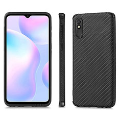 Ultra-thin Silicone Gel Soft Case Cover with Magnetic S01D for Xiaomi Redmi 9A Black