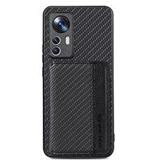 Ultra-thin Silicone Gel Soft Case Cover with Magnetic S01D for Xiaomi Redmi K50 Ultra 5G Black