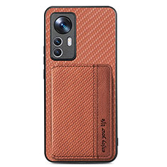 Ultra-thin Silicone Gel Soft Case Cover with Magnetic S01D for Xiaomi Redmi K50 Ultra 5G Brown