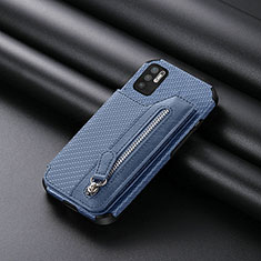 Ultra-thin Silicone Gel Soft Case Cover with Magnetic S01D for Xiaomi Redmi Note 10 5G Blue