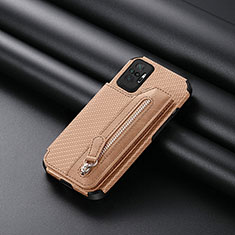 Ultra-thin Silicone Gel Soft Case Cover with Magnetic S01D for Xiaomi Redmi Note 10 Pro 4G Gold
