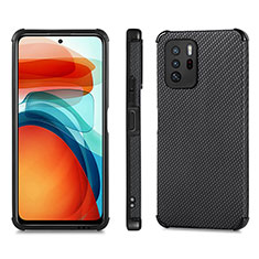 Ultra-thin Silicone Gel Soft Case Cover with Magnetic S01D for Xiaomi Redmi Note 10 Pro 5G Black