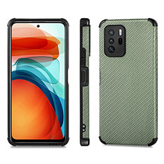 Ultra-thin Silicone Gel Soft Case Cover with Magnetic S01D for Xiaomi Redmi Note 10 Pro 5G Green