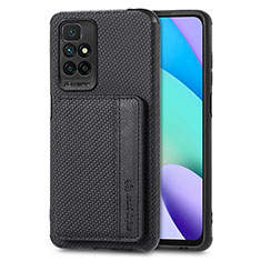 Ultra-thin Silicone Gel Soft Case Cover with Magnetic S01D for Xiaomi Redmi Note 11 4G (2021) Black