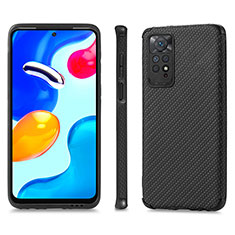 Ultra-thin Silicone Gel Soft Case Cover with Magnetic S01D for Xiaomi Redmi Note 11S 4G Black