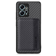 Ultra-thin Silicone Gel Soft Case Cover with Magnetic S01D for Xiaomi Redmi Note 12 4G Black