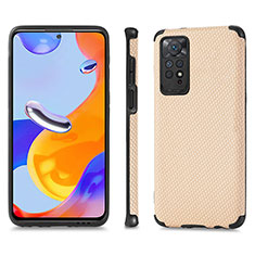 Ultra-thin Silicone Gel Soft Case Cover with Magnetic S01D for Xiaomi Redmi Note 12 Pro 4G Gold