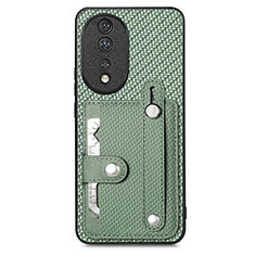 Ultra-thin Silicone Gel Soft Case Cover with Magnetic S02D for Huawei Honor 80 5G Green