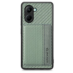 Ultra-thin Silicone Gel Soft Case Cover with Magnetic S02D for Realme C33 (2023) Green