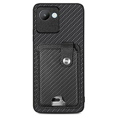 Ultra-thin Silicone Gel Soft Case Cover with Magnetic S02D for Realme Narzo 50i Prime Black