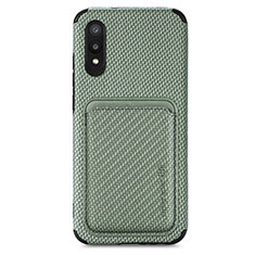 Ultra-thin Silicone Gel Soft Case Cover with Magnetic S02D for Samsung Galaxy A02 Green