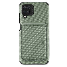 Ultra-thin Silicone Gel Soft Case Cover with Magnetic S02D for Samsung Galaxy A12 5G Green