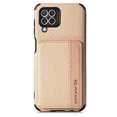 Ultra-thin Silicone Gel Soft Case Cover with Magnetic S02D for Samsung Galaxy A22 4G Gold