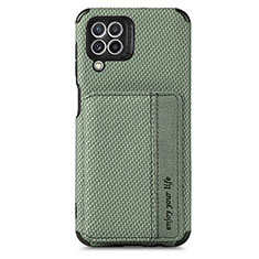 Ultra-thin Silicone Gel Soft Case Cover with Magnetic S02D for Samsung Galaxy A22 4G Green