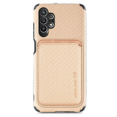 Ultra-thin Silicone Gel Soft Case Cover with Magnetic S02D for Samsung Galaxy A32 4G Gold