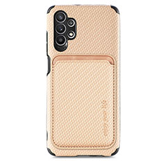 Ultra-thin Silicone Gel Soft Case Cover with Magnetic S02D for Samsung Galaxy A32 5G Gold