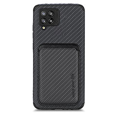 Ultra-thin Silicone Gel Soft Case Cover with Magnetic S02D for Samsung Galaxy A42 5G Black