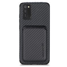 Ultra-thin Silicone Gel Soft Case Cover with Magnetic S02D for Samsung Galaxy F02S SM-E025F Black