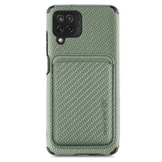 Ultra-thin Silicone Gel Soft Case Cover with Magnetic S02D for Samsung Galaxy F12 Green